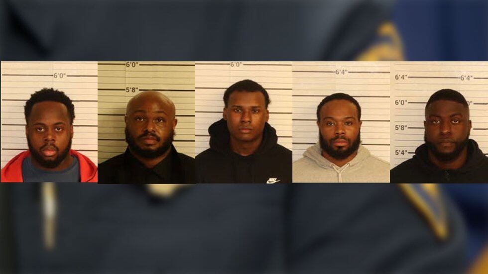 (L-R) Tadarrius Bean, Desmond Mills, Justin Smith, Demetrius Haley and Emmit Martin