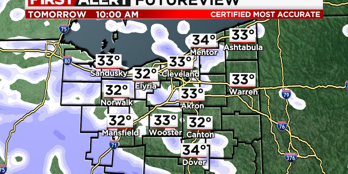 Northeast Ohio weather: Snow chances Sunday, active pattern through next week Northeast Ohio weather: Snow chances Sunday, active pattern through next week